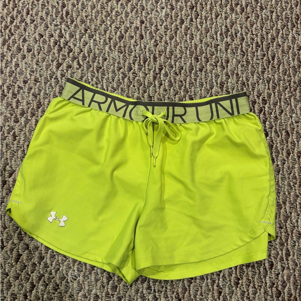 Under Armour Women's Bright Lime Athletic Shorts